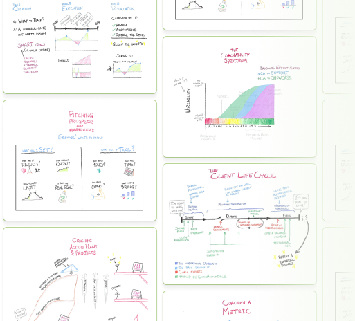 Montage of webinar drawings.